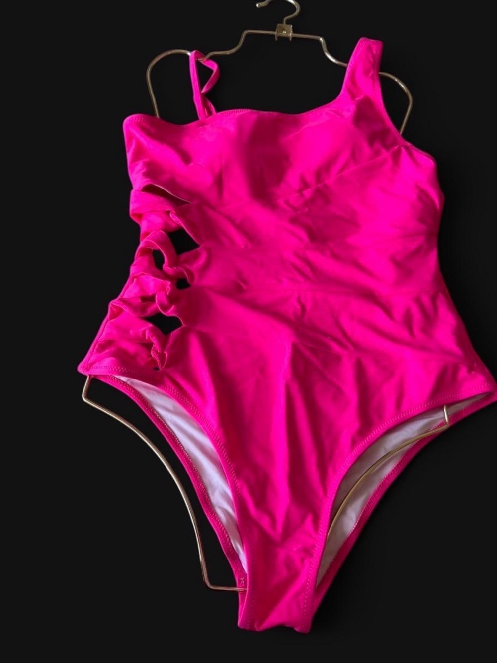 Size XL - NWT - Hot Pink One-Piece Cutout Swimsuit